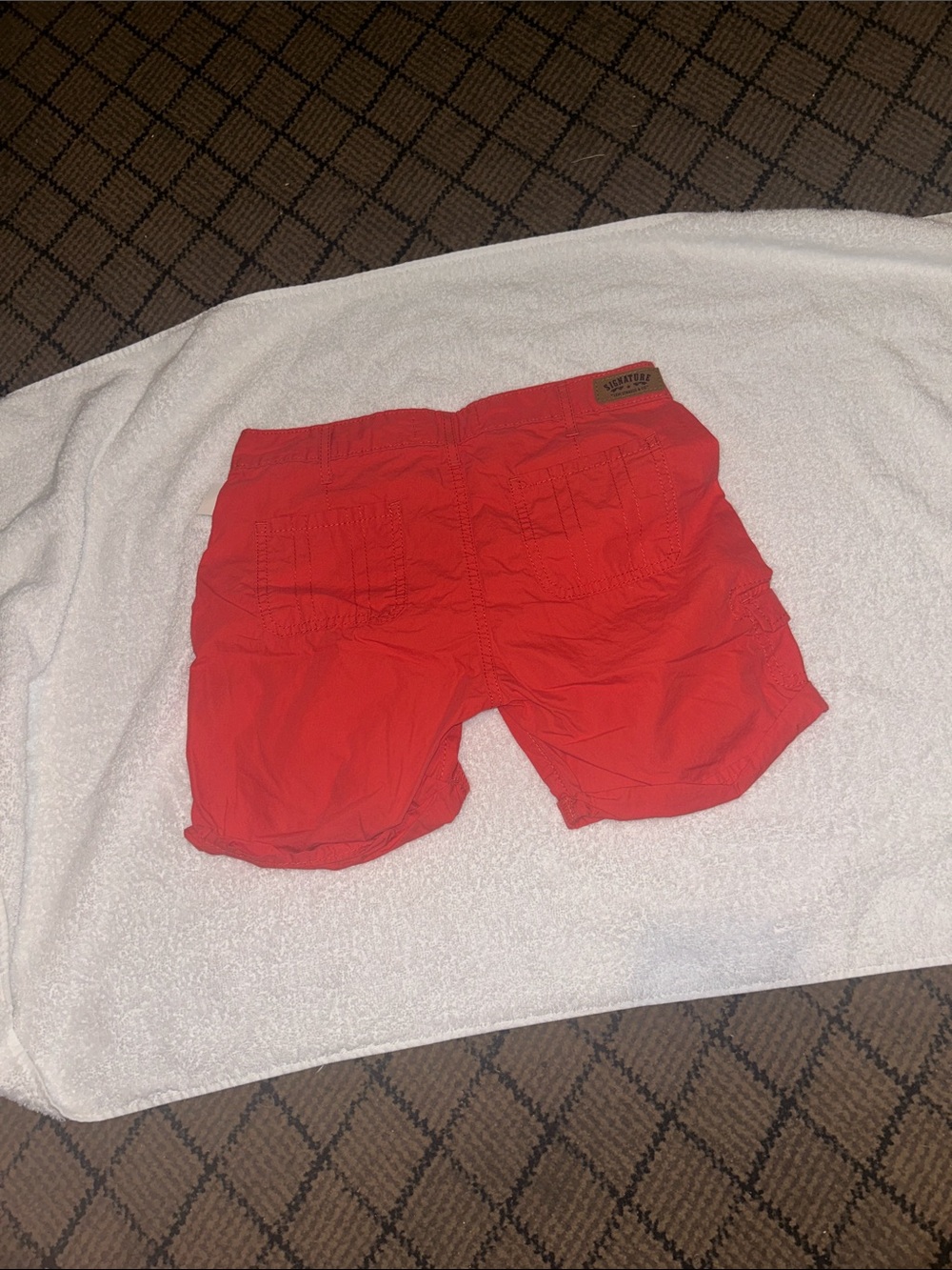 Signature by Levi Strauss Red Women's Bermuda Shorts 070726#